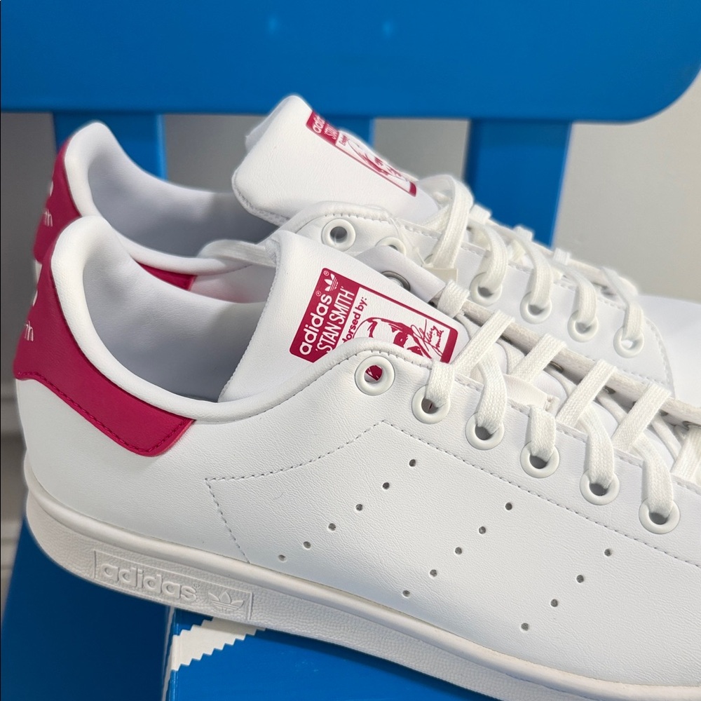 adidas Stan Smith White with Pink Heel Tab